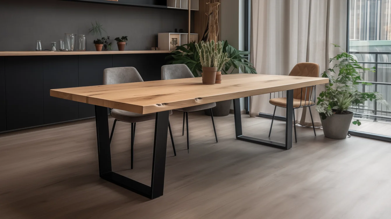 Stół dębowy Modern Loft 160x80 – siła natury w industrialnej formie